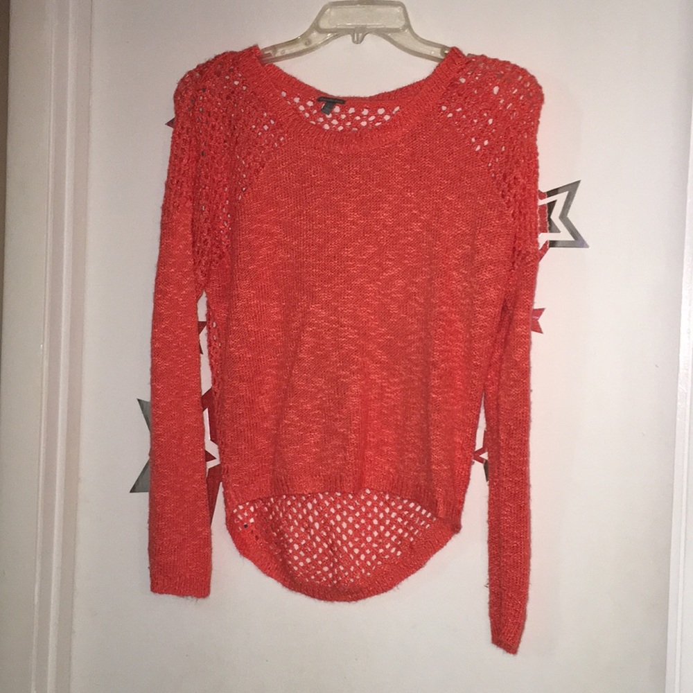 Orange knit sweater